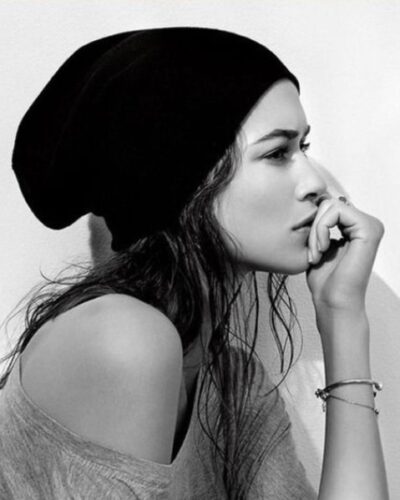 Black Slouchy Single-Layer Cashmere Beanie