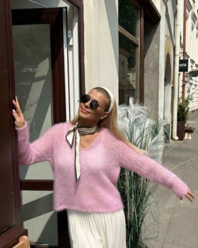 MOHAIR SWEATER ,,SOFT PINK CLOUD"