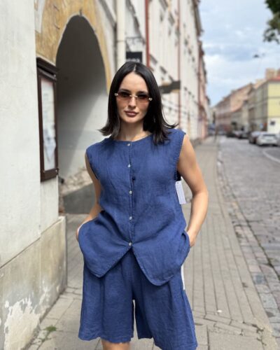 LINEN SUIT ,,BLUE PEACE''