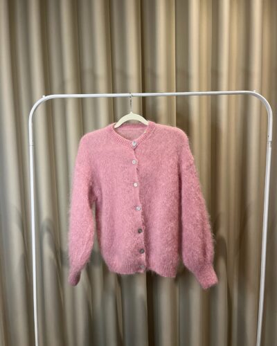Dusty Rose Buttoned Cardigan