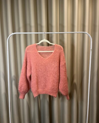 Orange V-Neck Sweater