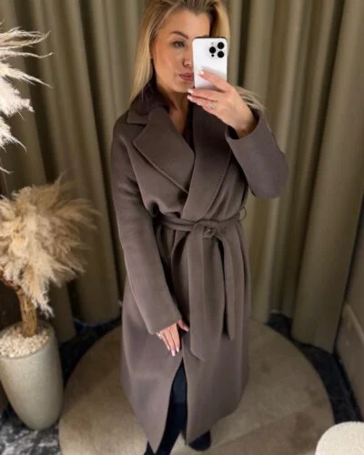 Taupe Wrap Coat
