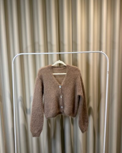 Brown Buttoned Cardigan