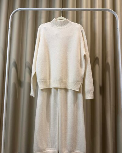 White Midi Set with Trousers