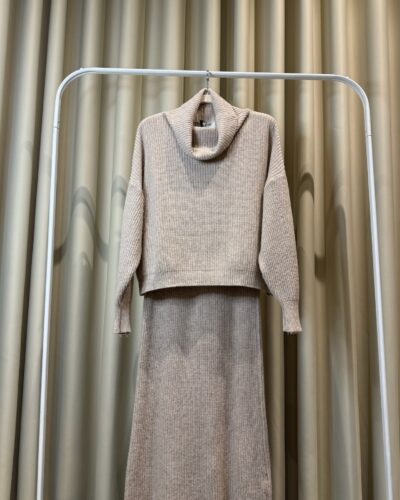 Sand midi skirt set