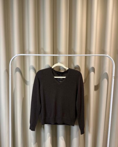 Brown V-neck