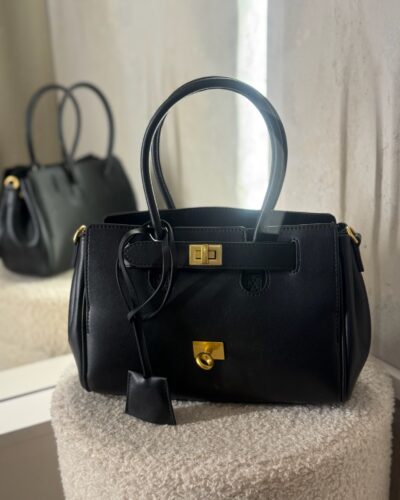 Black Handbag with Strap