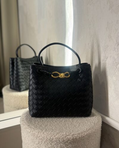 Black Woven Handbag