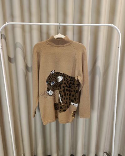 Sand High Neck Sweater